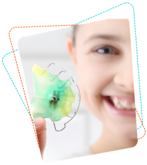 Child during orthodontic evaluation