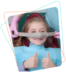 Child undergoing sedation dental care