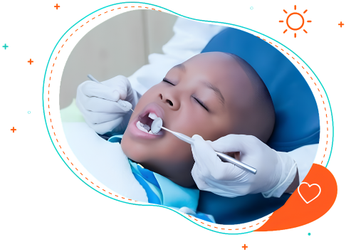 Child receiving pediatric sedation dentistry in Corinth, TX